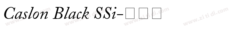 Caslon Black SSi字体转换